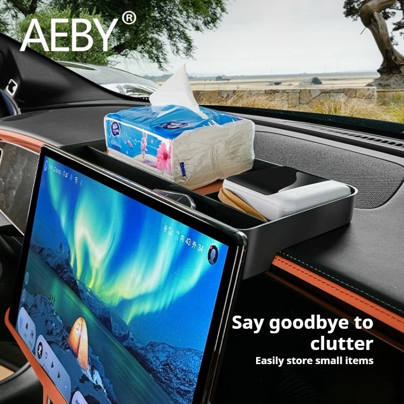 AEBY Für BYD Sealion 7 2024 Auto Center Konsole Organizer Dashboard Bildschirm Hinten Lagerung Box Anti-Slip Innen Zubehör