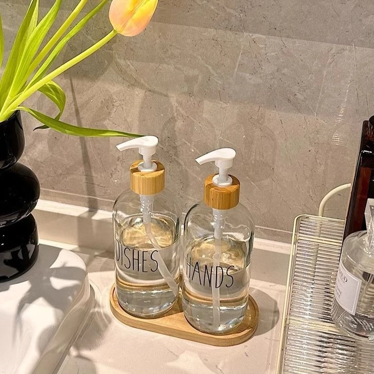 

Modern Soap Dispenser Large Capacity Shower Gel Liquid Shampoo Soap Dispenser Press Bottle Bathroom Kitchen Travel Storage