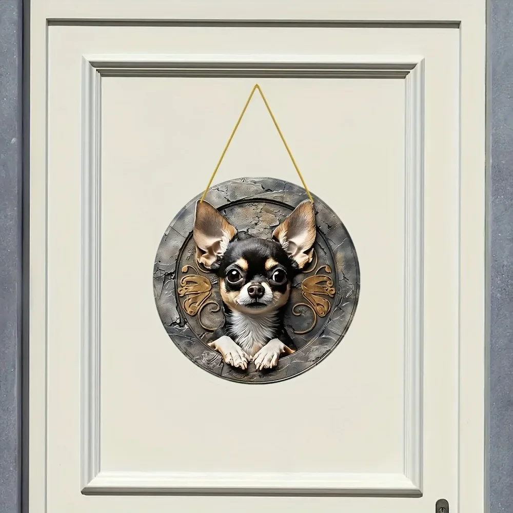 تشيهواهوا ترحيب 2D الألومنيوم ساحة الفن - ديكور خارجي لحديقة الشرفة - متين وسهل التركيب #5