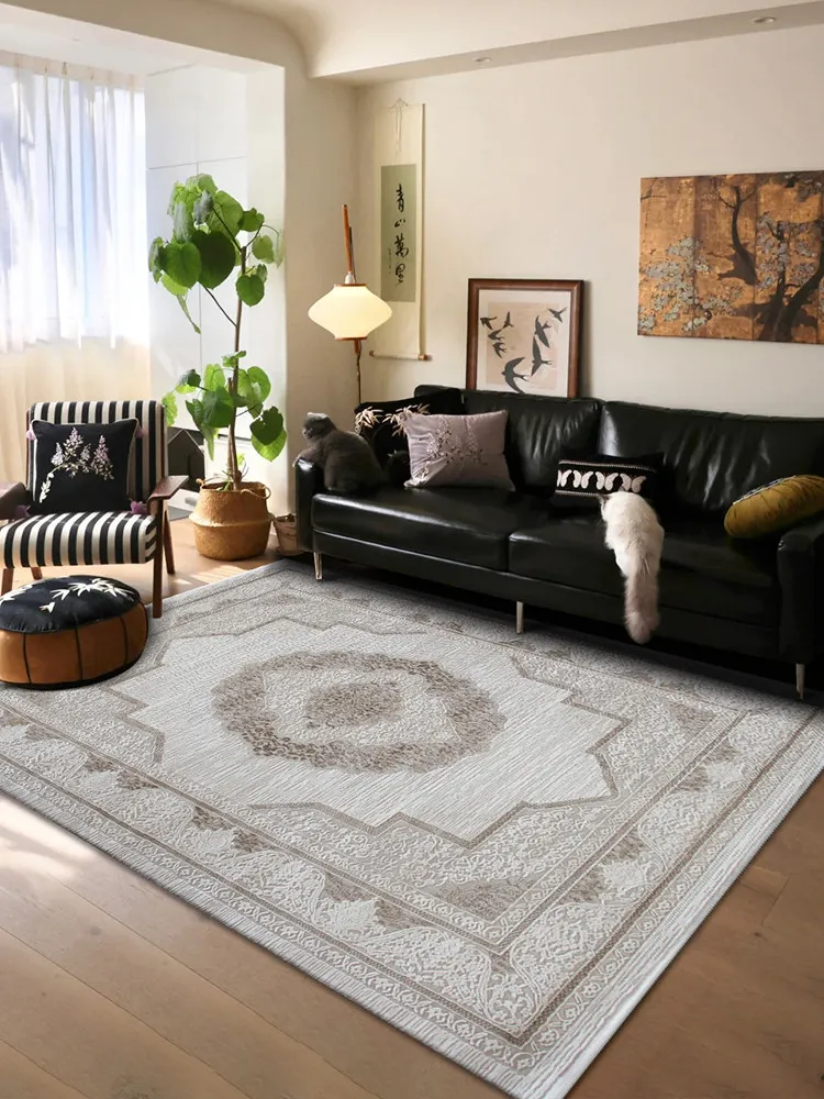 Platoni Turkish imported carpet premium American retro style European French light luxury three-dimensional living room bedroom