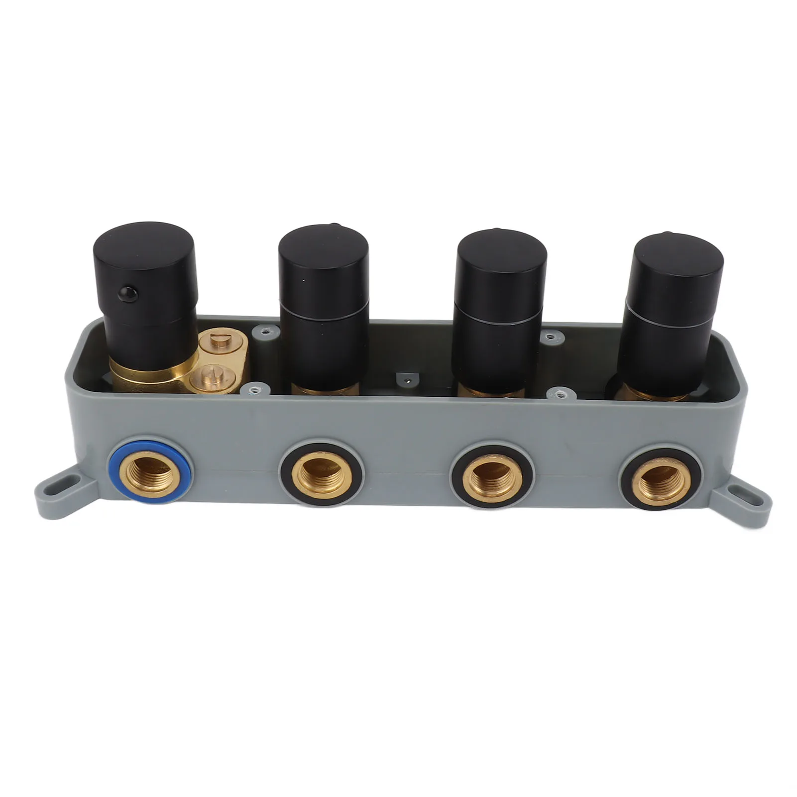 Shower Diverter Valve Accurate Temperature Control 3 Way Valve Kit with 4 Round Knobs NPT Thread Outlet Connection for Bathroom