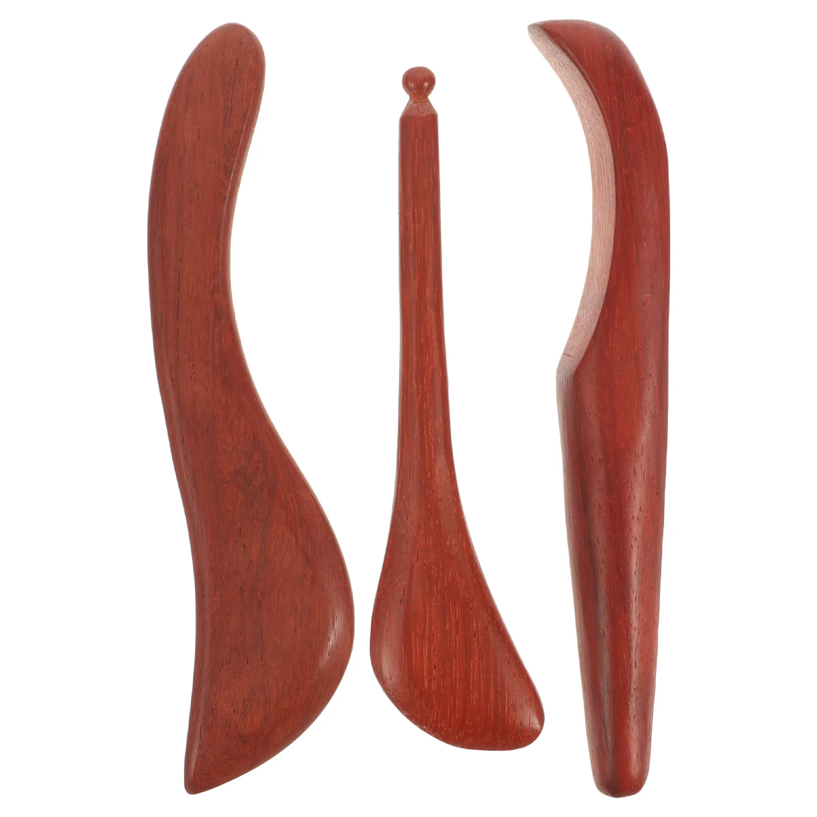 

3Pcs Wooden Body Scraper Facial Massager Portable Multi-Use Tool for Skin Elasticity and Relaxation Wooden Massage Tool