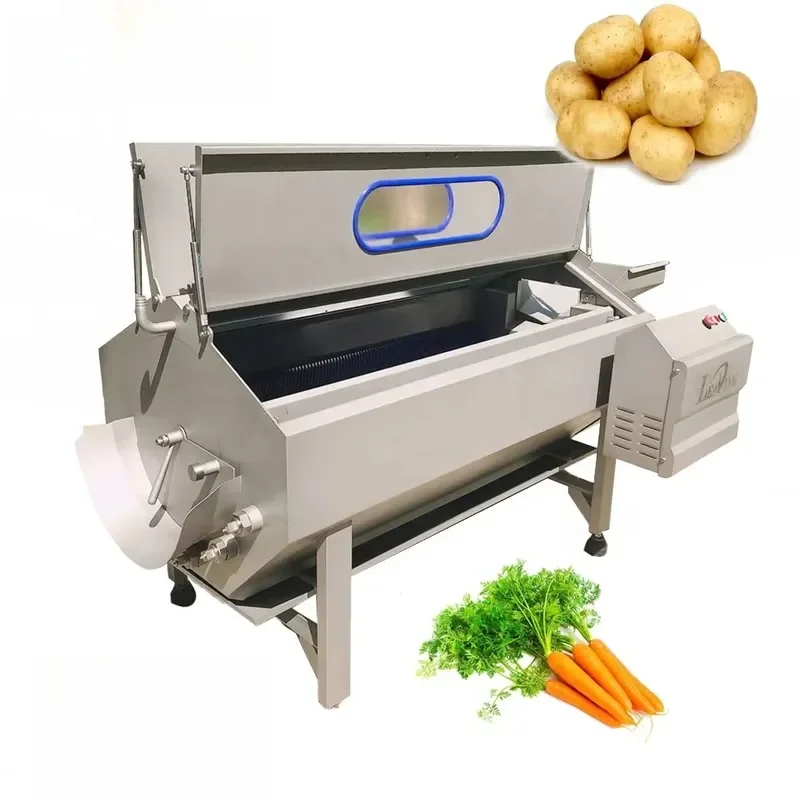 Potato Peeling with Brush Roller Carrot Peeling Machine Vegetable Peeler Machine