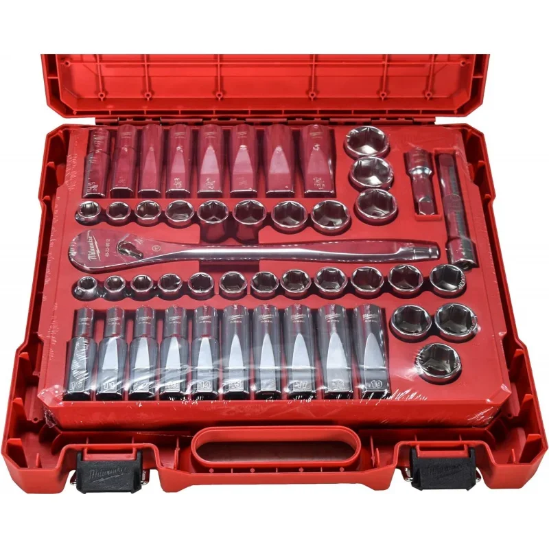 for 48-22-9010 47-Piece 1/2 in. Drive Metric and SAE Ratchet and Socket Set with FOUR FLAT Sides