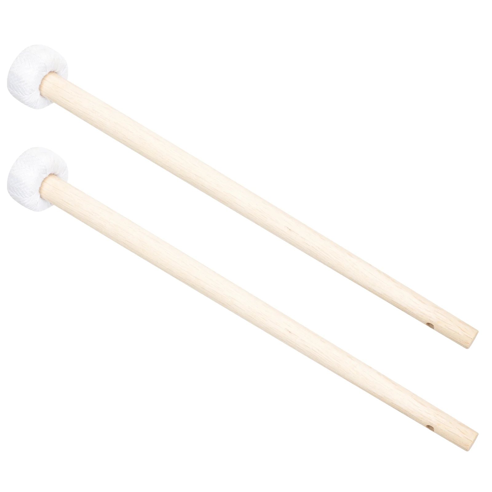 

2 Pcs Gong Hammer Percussion Parts Rubber-head Mallets Drumsticks Wooden Handle for Aldult