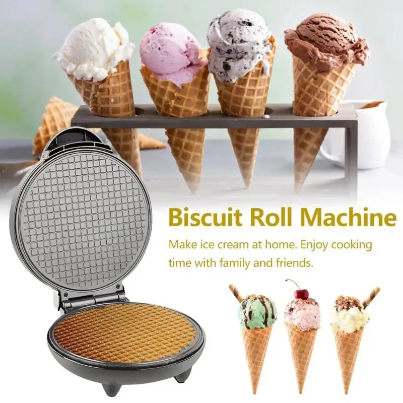 Mini máquina para hacer gofres multifunción, 1200W, eléctrica, Donut, helado, cono, parrilla, pastel, horno, sartén, máquina para hacer huevos, platos