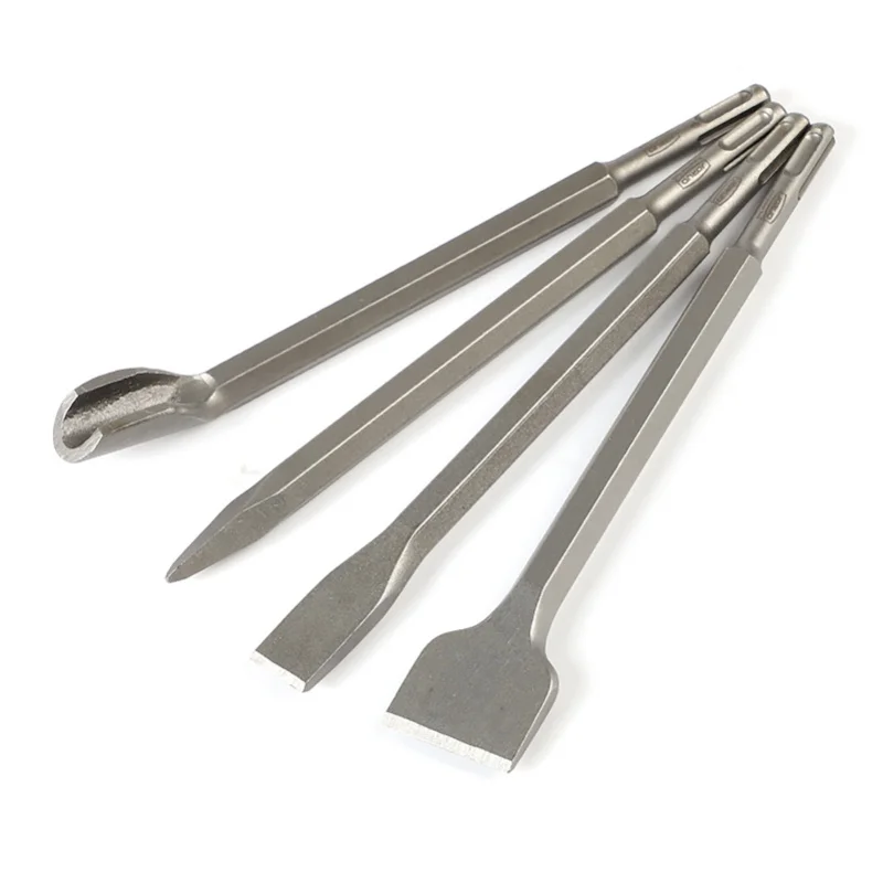 4pcs-electric-hammer-drill-bit-set-pointed-flat-u-shape-chisel-round-shank-hammer-chisel-bit-kit