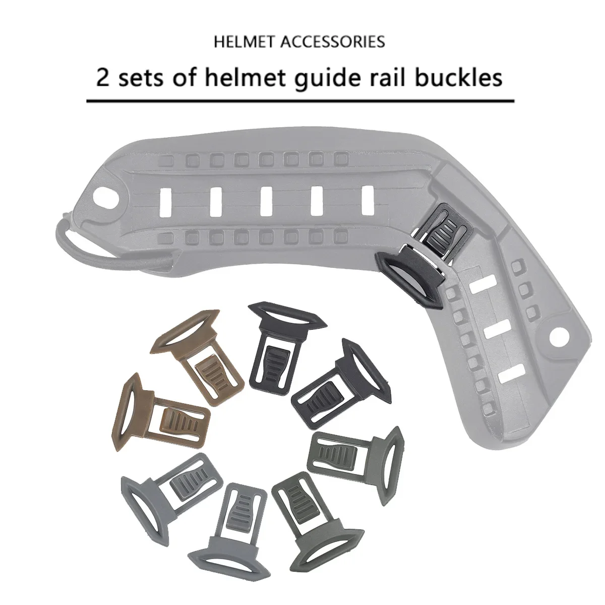

Tactical Combat Mount Helmet Accessory FMA Fast ARC Helmet Goggle Swivel Clips Set For Helmet Side Rails Wargame