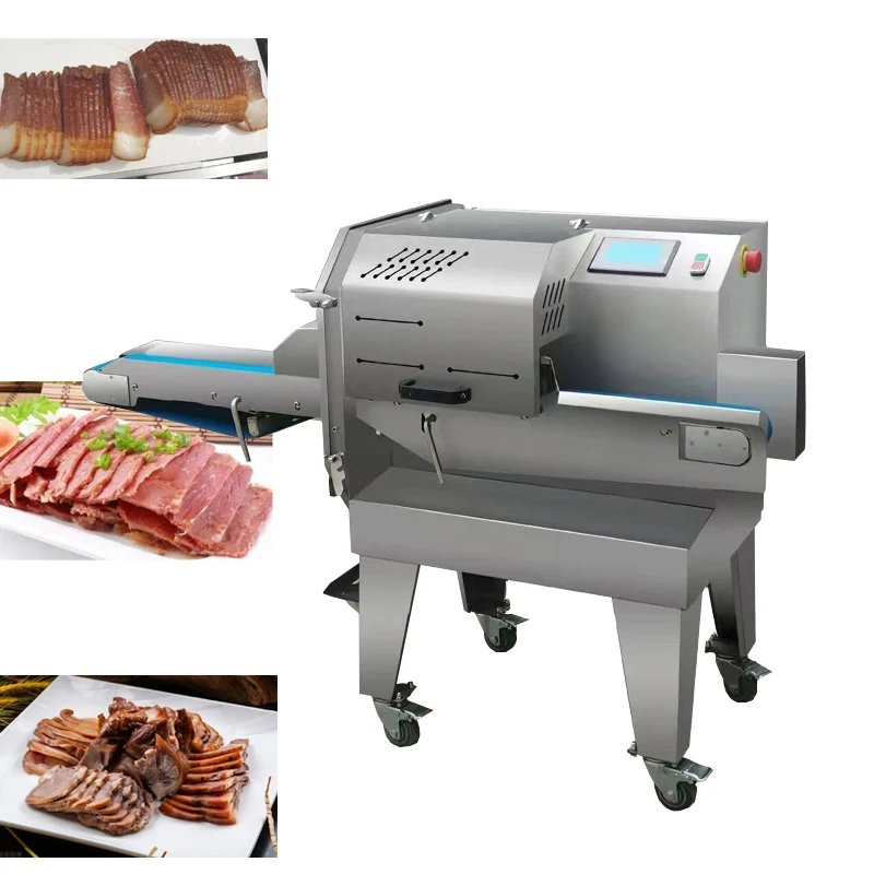 New Design Sausage Slicer Commercial Cooked Meat Beaf Pork Bacon Steak Slicing Cutter Machine