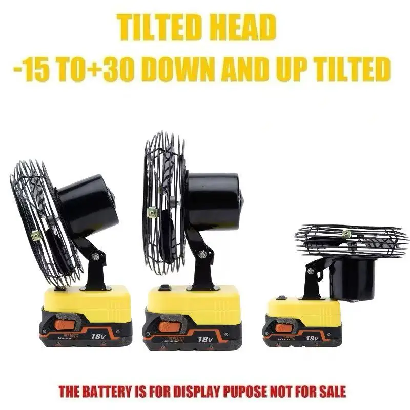 

6-дюймовый железный вентилятор, беспроводной портативный настольный вентилятор для мастерской, рабочая площадка для Ridgidr AEG18V, литий-ионная батарея, старый аккумулятор ((без батареи)