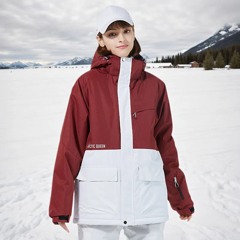 

Skiing Jackets 2025 Winter Women Outdoor Snowboard Jacket Men Windproof Thickened Snow Clothing Warm Waterproof Hooded Ski Coats