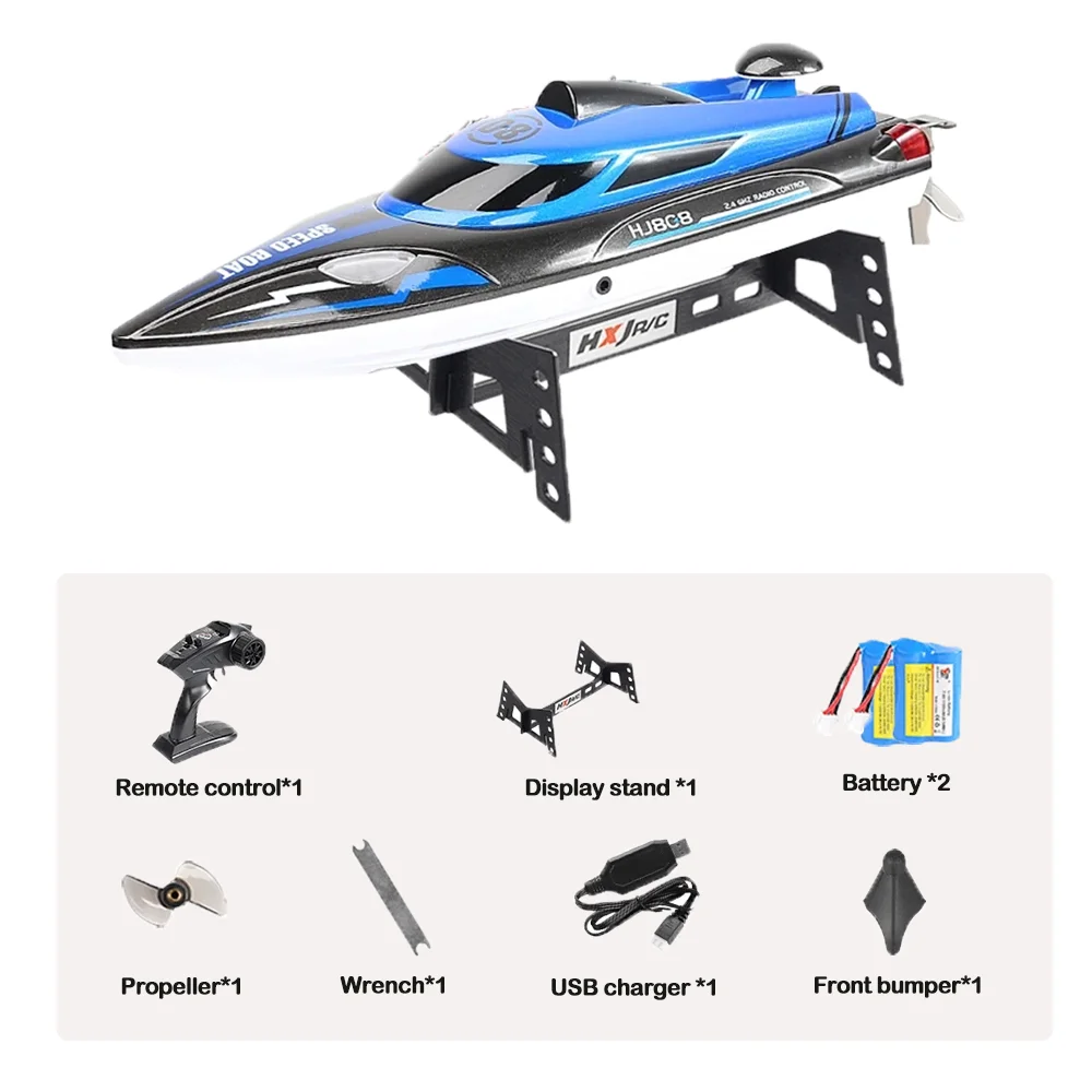 HJ808 remote-controlled high-speed boat water toy remote-controlled speedboat waterproof boat model competition boat