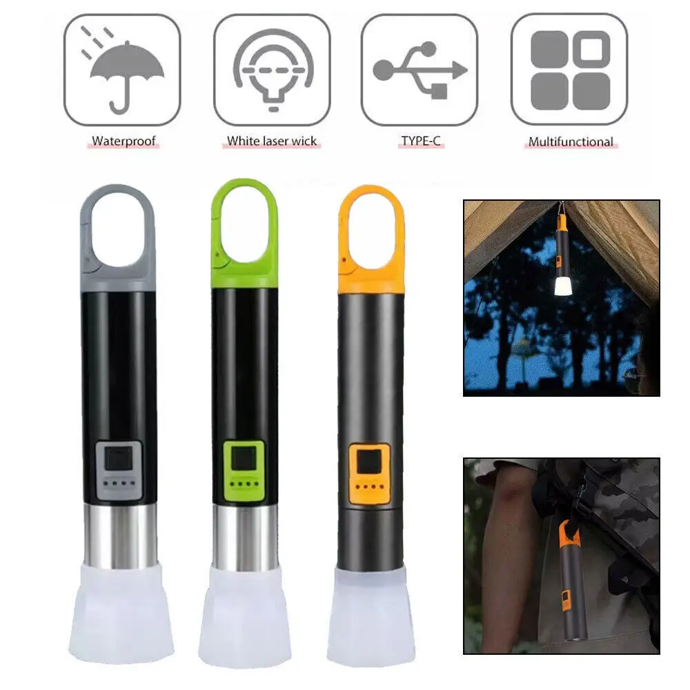 2x Multifunctional S18 Flashlight, Camping Aluminum Alloy White Laser Flashlight