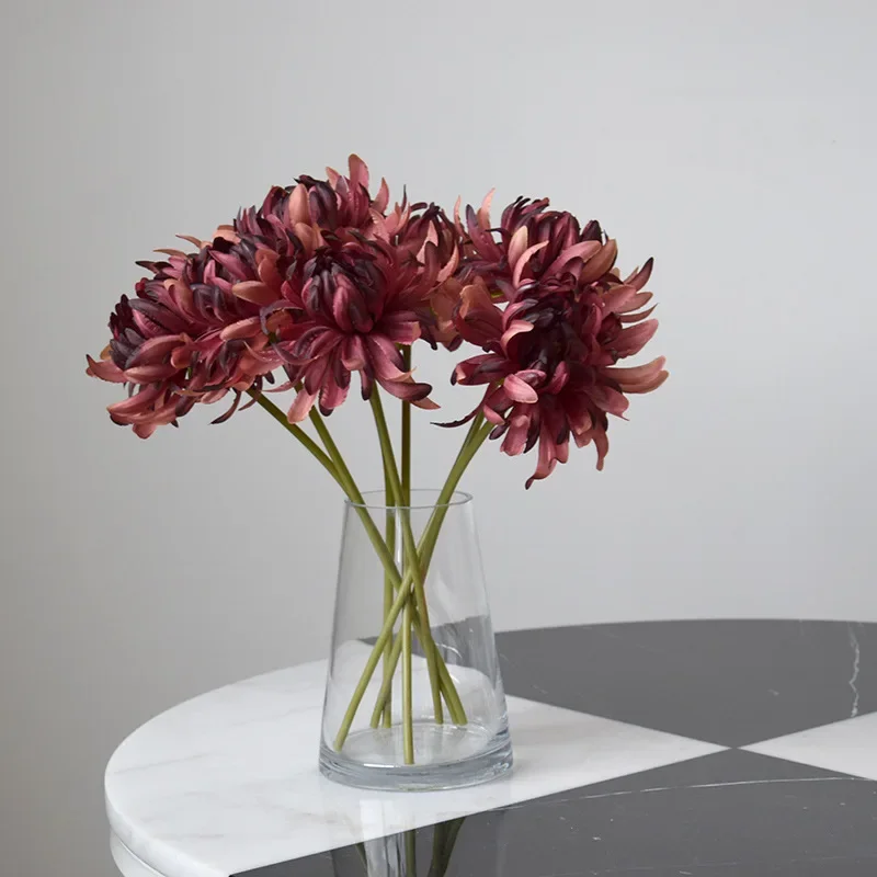 15/20 Stück Künstliche Chrysanthemen Seidenblumen in Blau Restaurant-Dekoration Simulierte Krabbenklauen-Chrysanthemen Kunstblumen – Detail 15