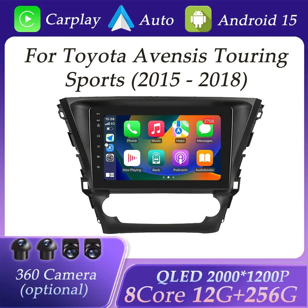 

For Toyota Avensis TouringSports 2015 - 2018 Carplay Android Auto Car Radio Multimedia Player Split Screen GPS Navi DSP Stereo
