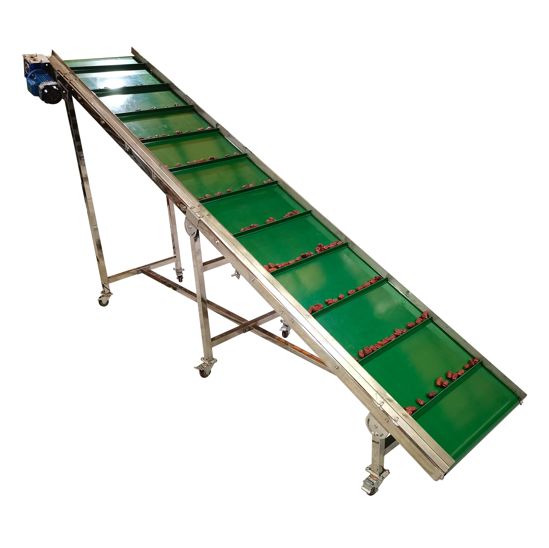 Adjustable speed stainless steel frame Mobile Conveyor belt