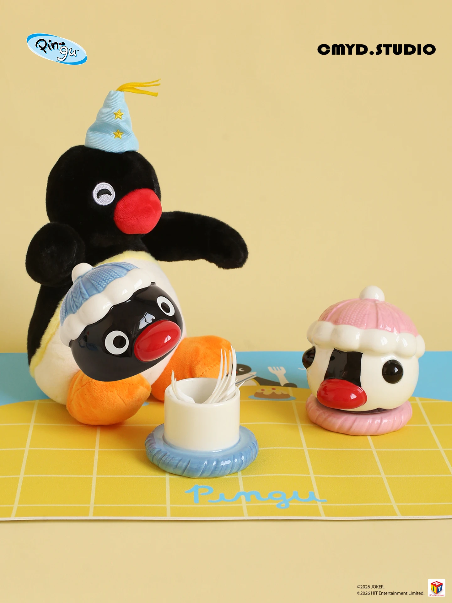 Creative Penguin Cotton Swab Container Cute Hat Wearing Design Birthdays Valentine's Day Gifts Home Organization Storage Box