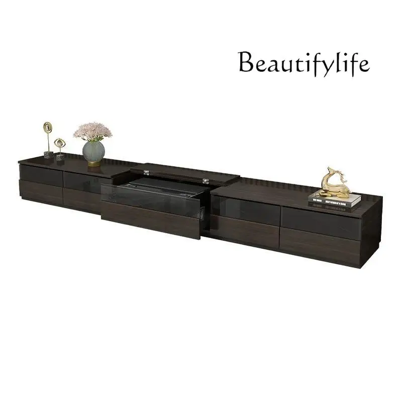 

TV cabinet Modern simple intelligent electric telescopic integrated special cabinet Designer high-end