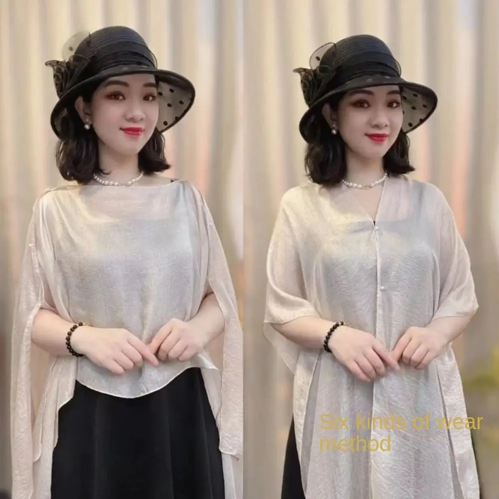 Cloak Pure Color Women Shawl Chiffon Long Evening Prom Cape Fashion Scarf Women Girls