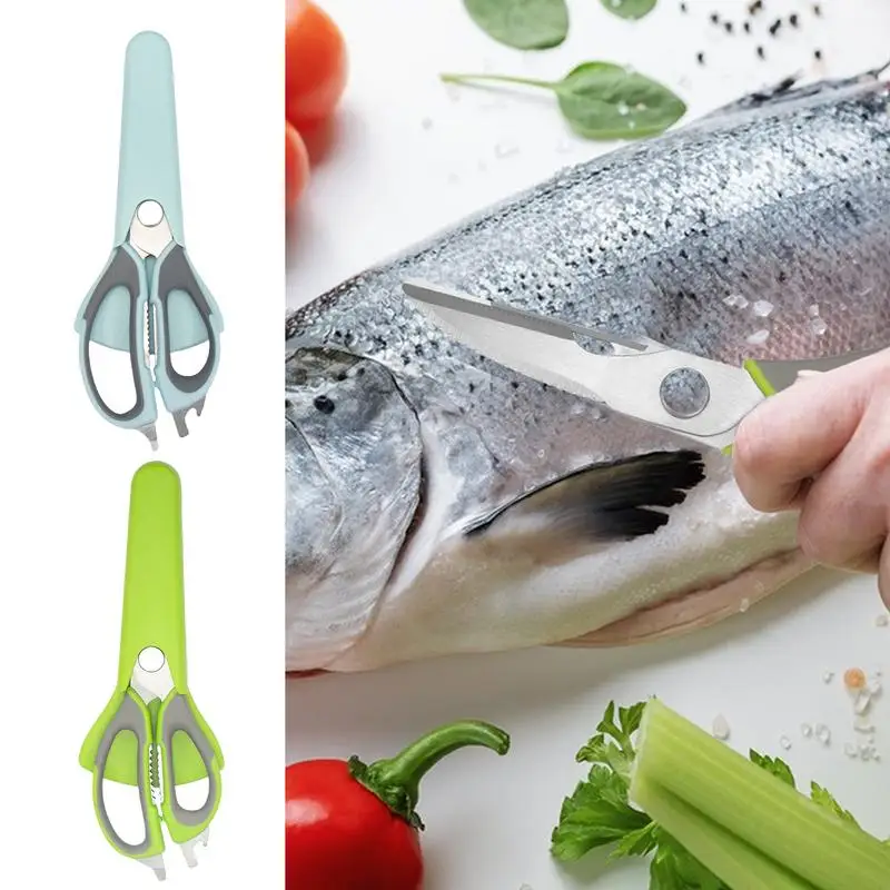 Scissor For Kitchen 5-in-1 Utility Scissors All Purpose Kitchen Meat Scissors Heavy Duty Seafood Scissors For Bones Walnuts Fish