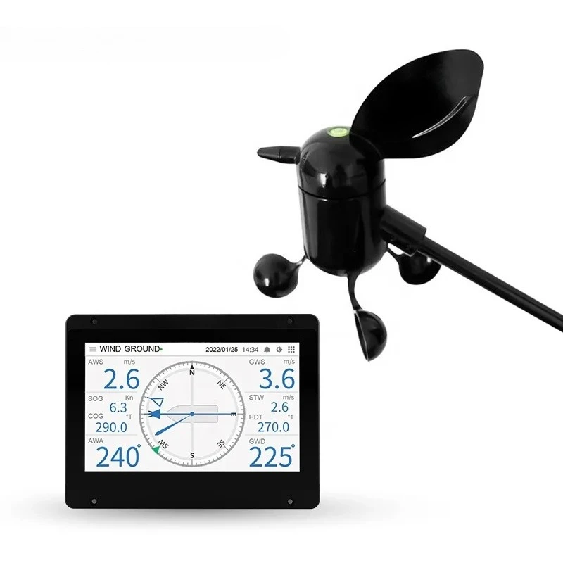 360 Degree Wind Direction Display with Speed and Temperature Indicators Marine Supplies for Sailing
