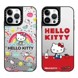 Cartoon Sanrio Hello Kitty Mirror Phone Case With MagSafe For iPhone 16 15 14 13 12 Pro Max Plus Anti-drop Shockproof Back Cover