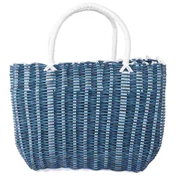 Market Tote Woven Market Basket African Grocery Basket Shopping Basket Straw Beach Tote Bag Wicker Picnic Basket Handle