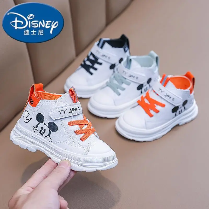 Disney Mickey Shoes Children Sport Shoes Kids Tennis Shoes Fashion Short Boots Tide Casual Sneakers Toddler shoes Size 21-30