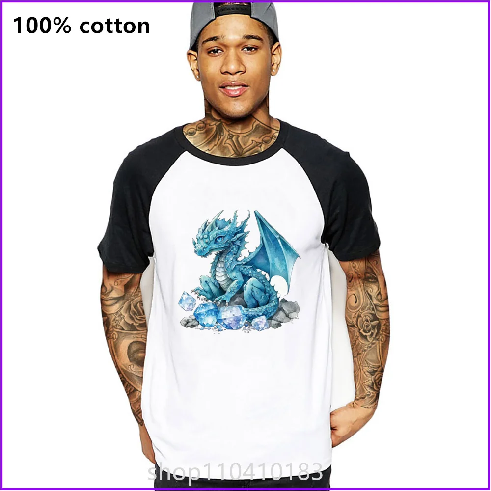 Blue Fantasy Baby Dragons Sja992 T Shirts For Men'S Women Tshirt T-Shirt White Fahion Cotton Long Sleeve Compression Tee Logo Bl