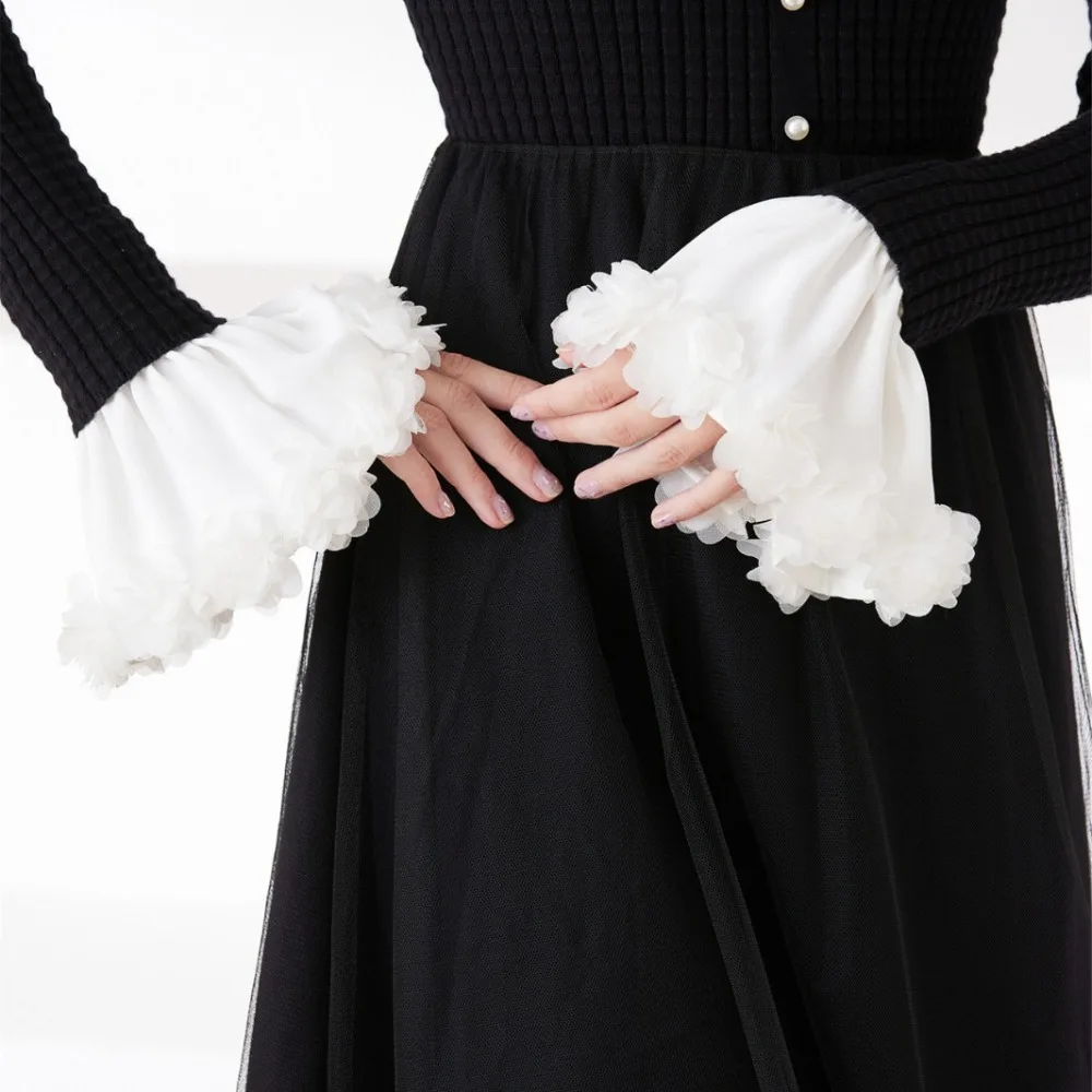 Large Flared Sleeves for Women White Chiffon Elegant Detachable Sleeves