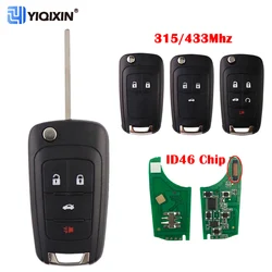 315/433MHz For Chevrolet Cruze Remote Car Key For Opel Vauxhall Insignia Astra J Corsa E Zafira C For Buick ID46 Chip No Logo