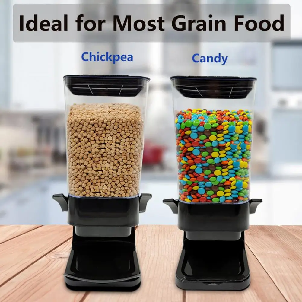 Contenedor de cereales respetuoso con el medio ambiente, dispensador de almacenamiento de aperitivos para gatos y perros, ahorro de espacio, organizador de cocina, 5,5 l
