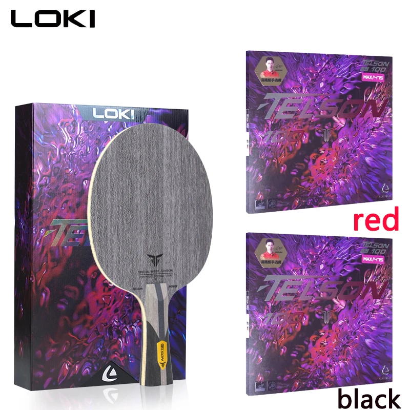 

LOKI Настольный теннис Rubber Telson Power из углеродного волокна Лезвие для настольного тенниса 7-слойное OFF + Весло для пинг-понга Offensive Высококачественное лезвие