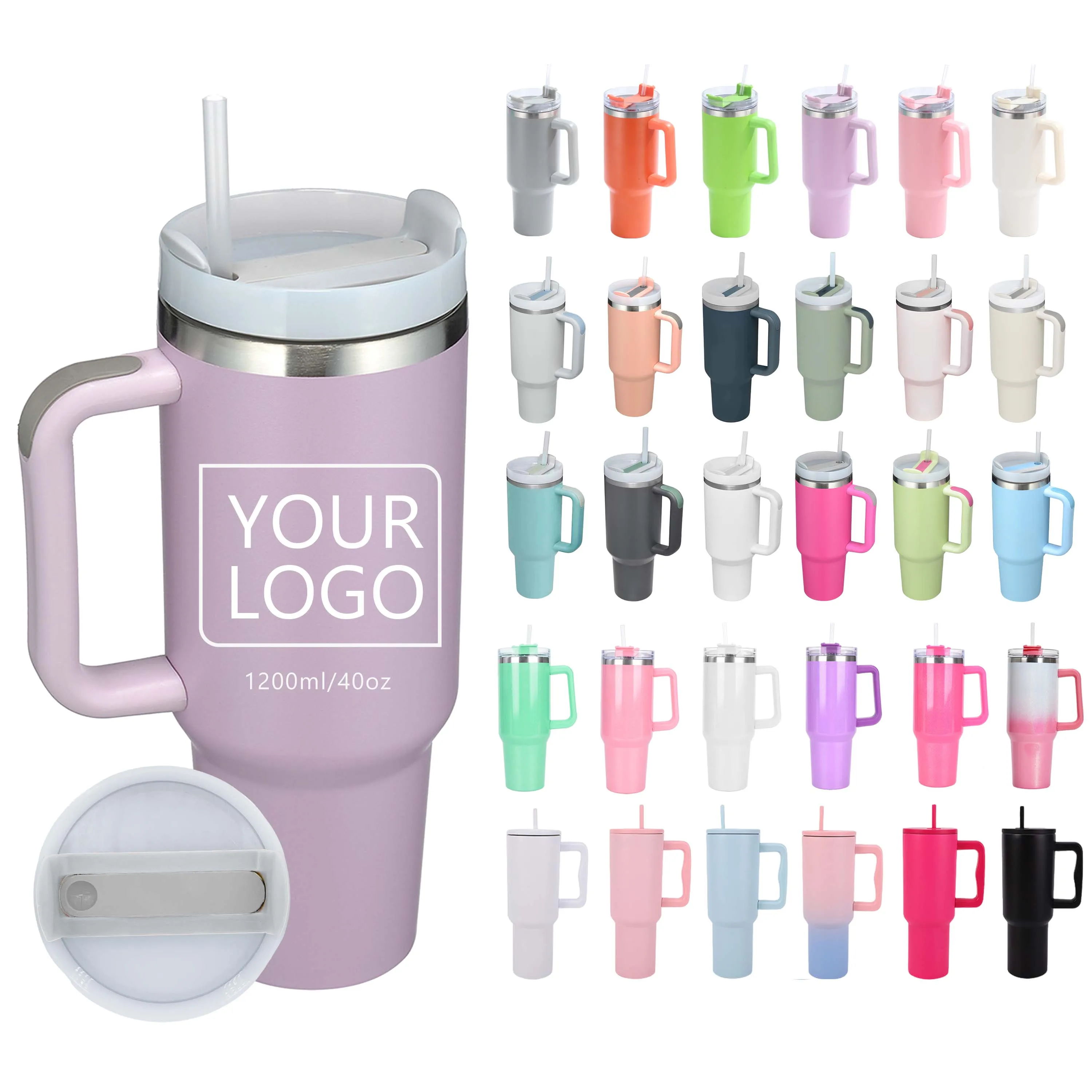 30Oz 40Oz Outdoor Mugs  Coated Thermal  Mug Stainless  40Oz  Travel Tumblers Car Cups With Straws