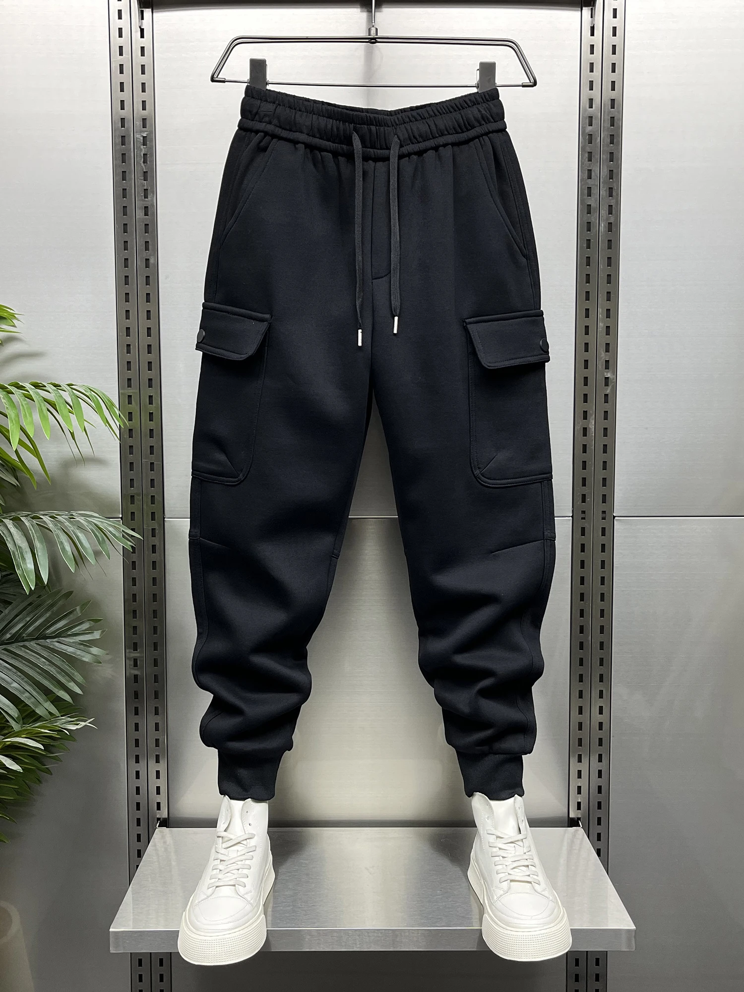 

Spring 2024 Men's Slim Fit Cargo Pants with Big kets Spor Harlan Casual Sweatpants Trendy And Haome Workwear Trousers