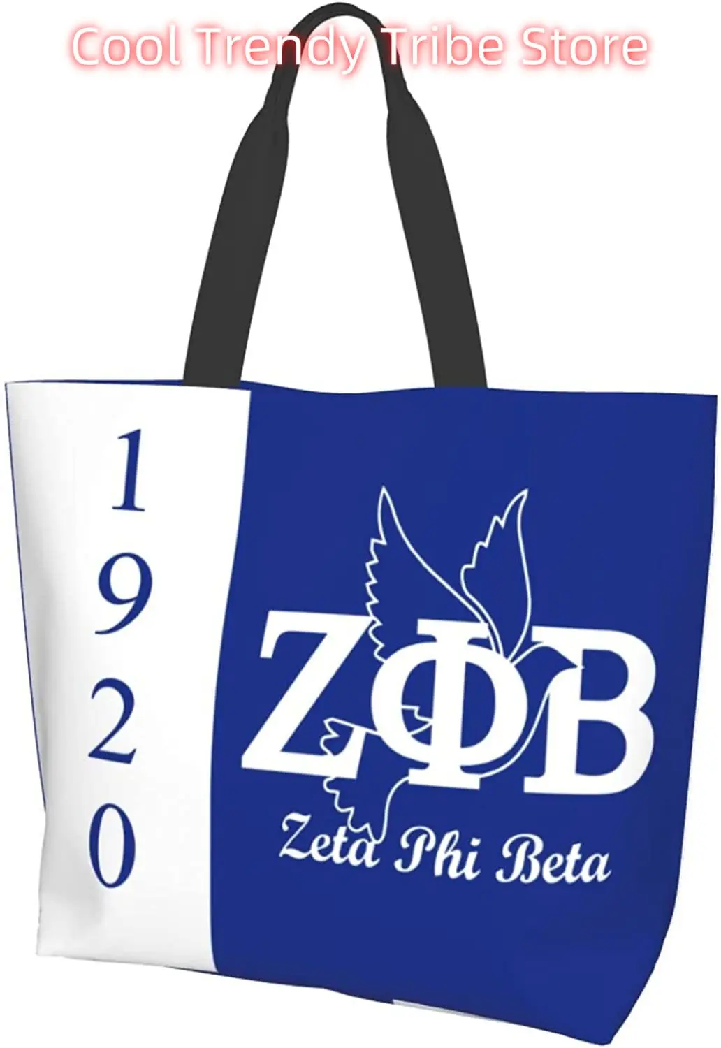

Zeta Phi Beta дорожная сумка-тоут, большие многоразовые сумки для продуктов, сумки на плечо для покупок для женщин, складная водонепроницаемая сумка-книга