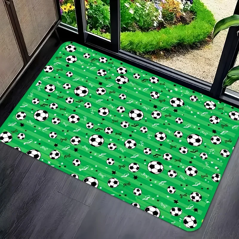 Active Theme Welcome Rug Easy Clean Water Resistant Mat Great Gift For Young Athletes And Cheerful Home Entrance Protection
