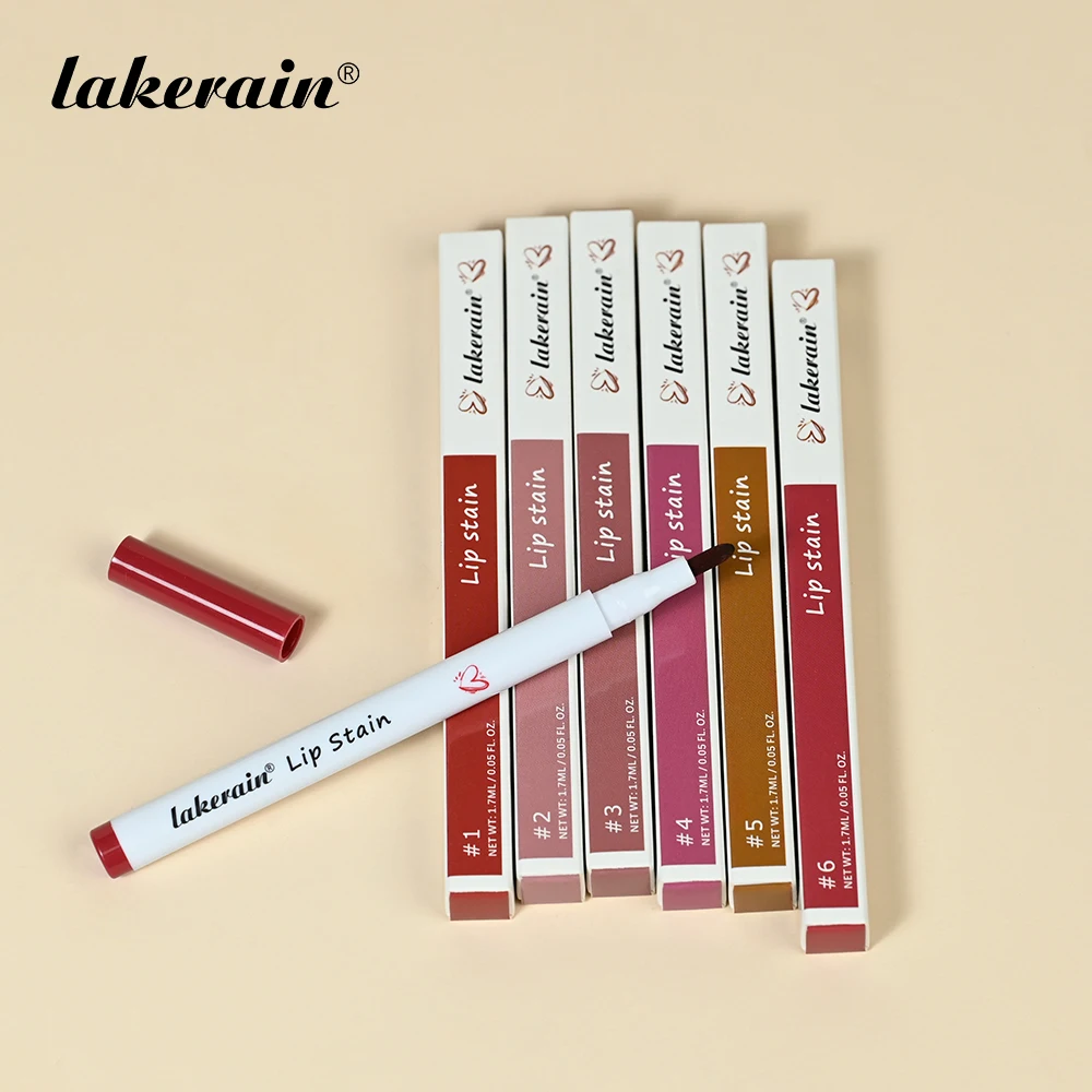 Matita per labbra a 6 colori matita per labbra liquida matita per labbra impermeabile rimpolpante tinta per labbra naturale opaca marrone nudo penna per trucco di bellezza a lunga durata