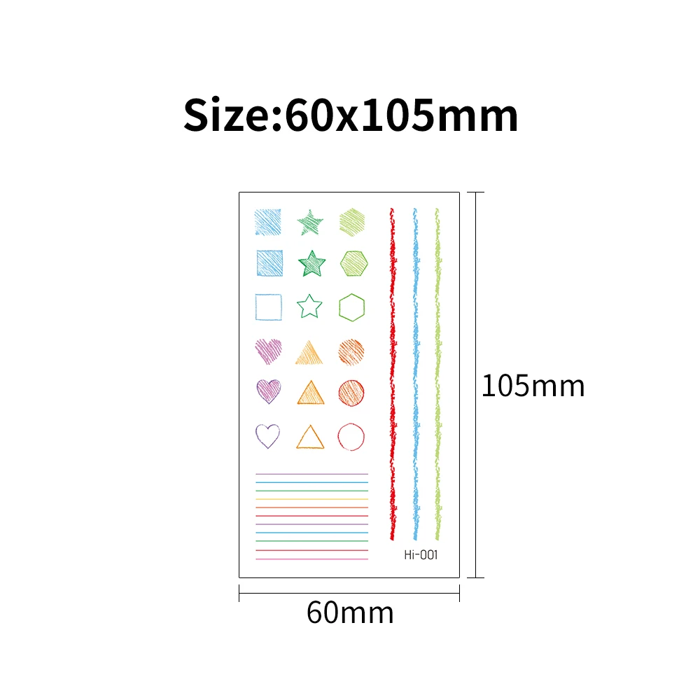Blue Luminous Glow Tattoo Sticker Cute Geometry Waterproof Temporary Tatoo Small Finger Wrist Fake Tatto For Body Art Women Men