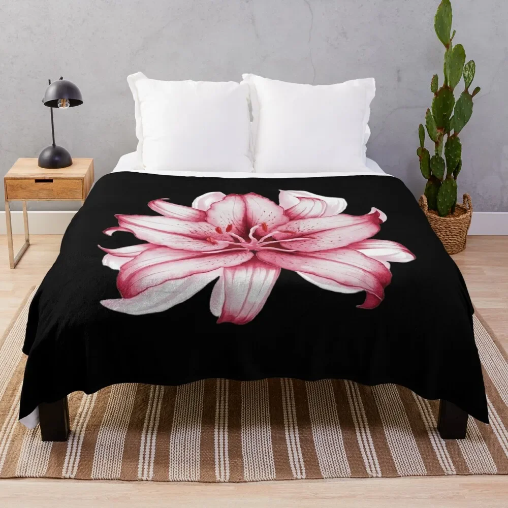 

Stargazer Lily Throw Blanket decorative Luxury Brand Luxury Throw Custom Blankets