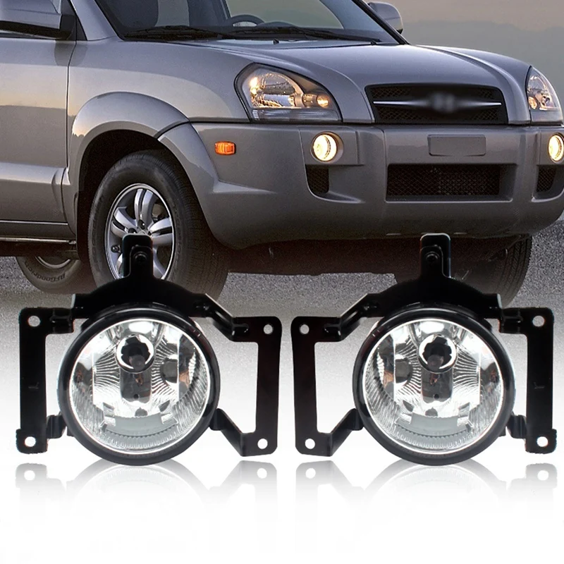 NEW-1 Pair Front Bumper Fog Light Lamp Assembly With Switch Wring Harness For Hyundai Tucson 2005-2012 Accessories