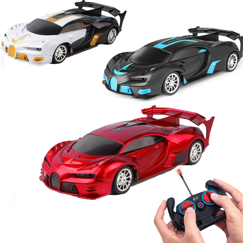 2.4G 1:18 Fast Rc Car Toys Radio Remote Control Drift Cars with Led Light for Kids High Speed Racing Model Vehicle Boy Toy Gifts