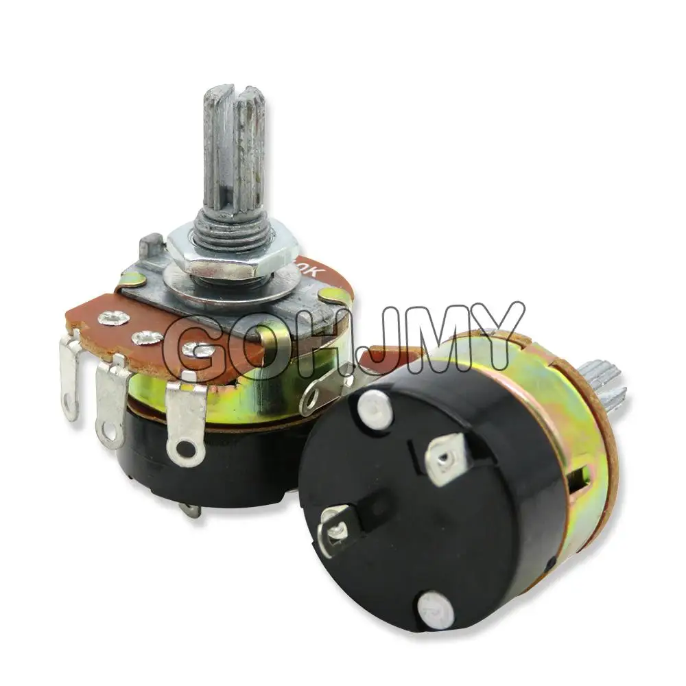 2PCS WH138 adjustable resistance speed regulator with switch potentiometer WH138-1 B5K B10K B20K B50K B100K B250K B500K 10K 100K