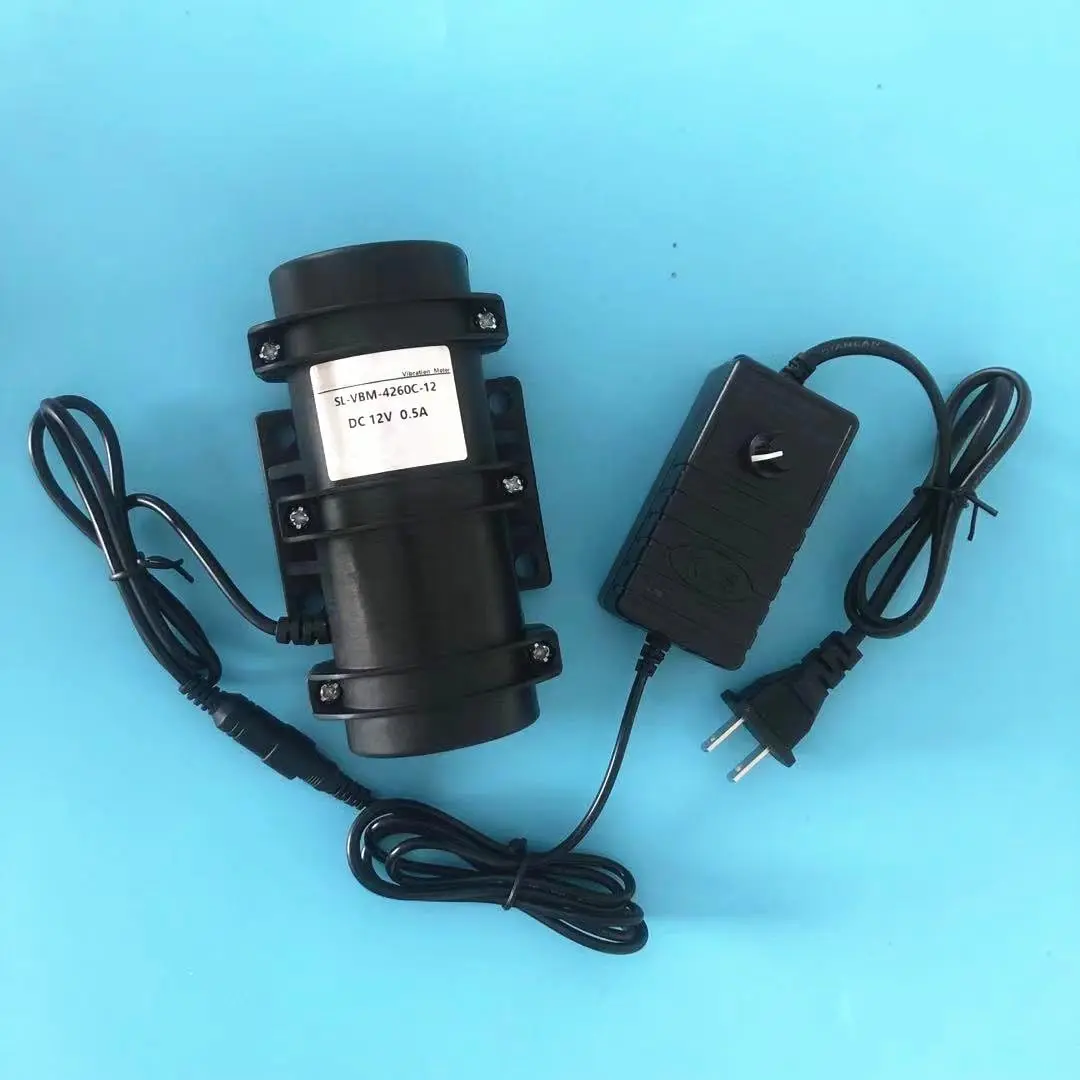 12V DC Vibrator Motor 3000RPM 15W Double Eccentric Wheel Brushed With Power Adapter For Massage Chair Medical Instrument