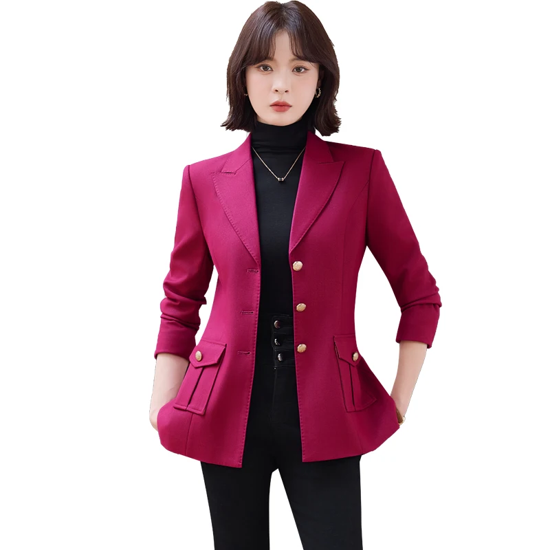 Vintage Frauen Solide Elegante Große Größe Bandage Blazer Mantel Herbst Winter Vielseitig Einreiher Tops 2025, Beliebte Streetwear