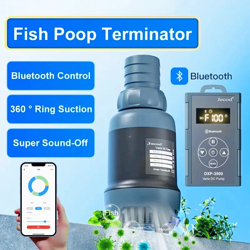 

New Bluetooth diving aquarium pump silent inverter technology fish tank defecation finisher metal