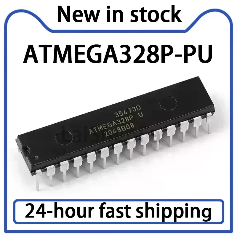 1PCS ATMEGA328P-PU Plug in DIP-28 8-bit Microcontroller AVR 32K Flash Memory Stock