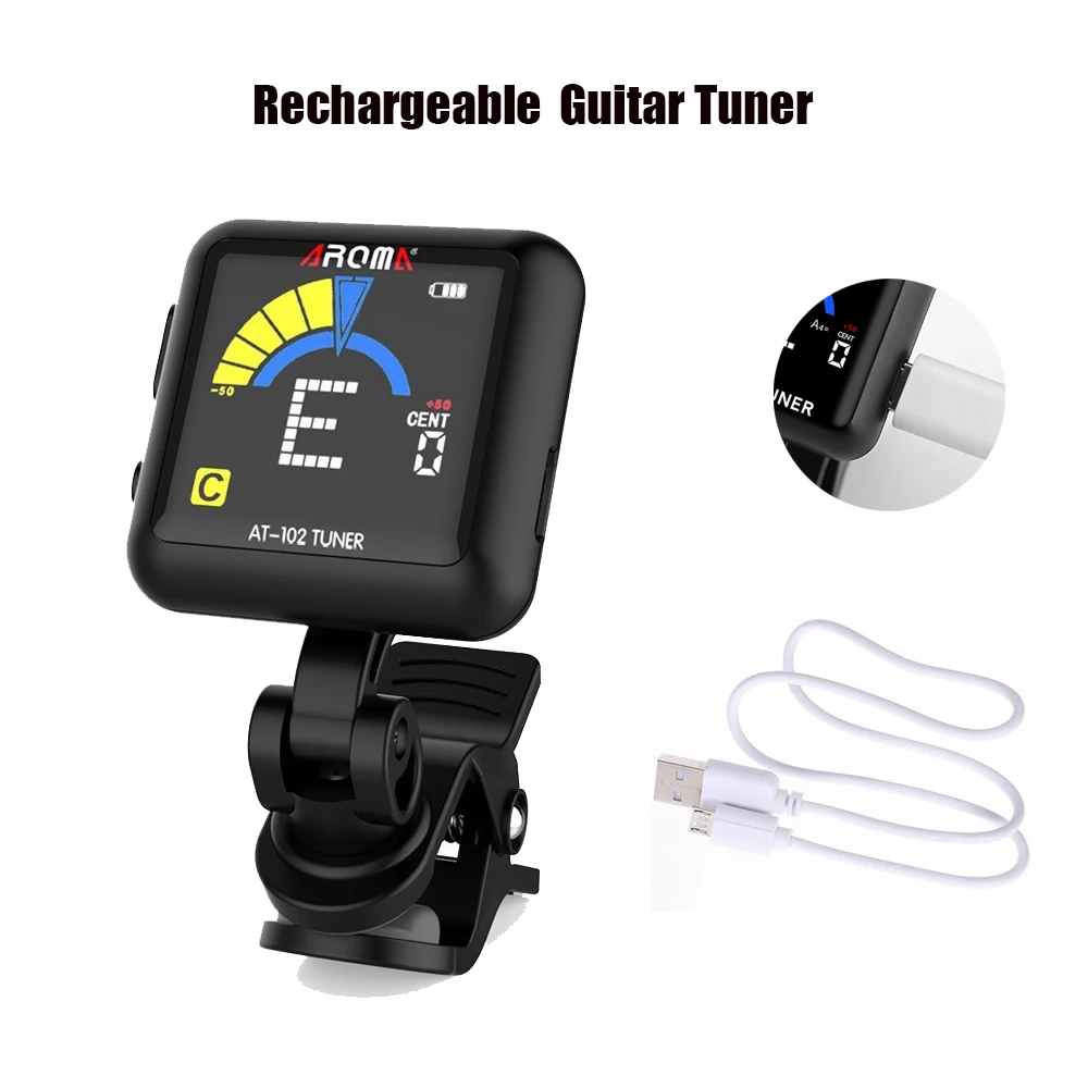 Acouway Guitar Ukulele Tuner Violin Bass Electronic Tuning Tuner Clip-On Chromatic Tuner 360 DegreeRotate With 5 Tuning Model