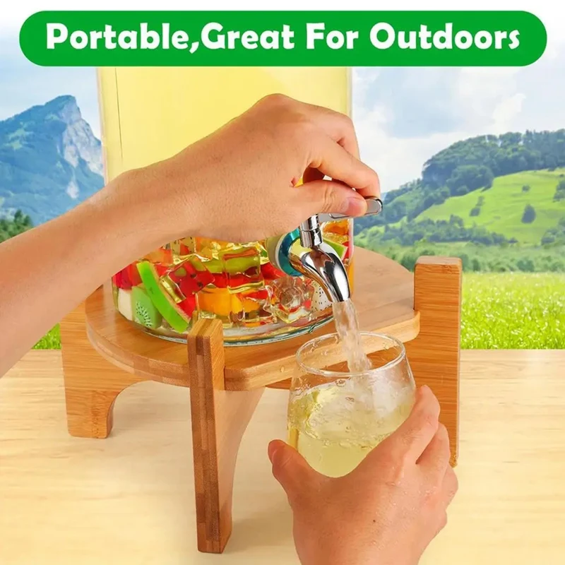 

Hot Water Dispenser Holder Drinking Water Holder Portable Natural Drink Dispenser Stand For Home Offices Gathering Camping