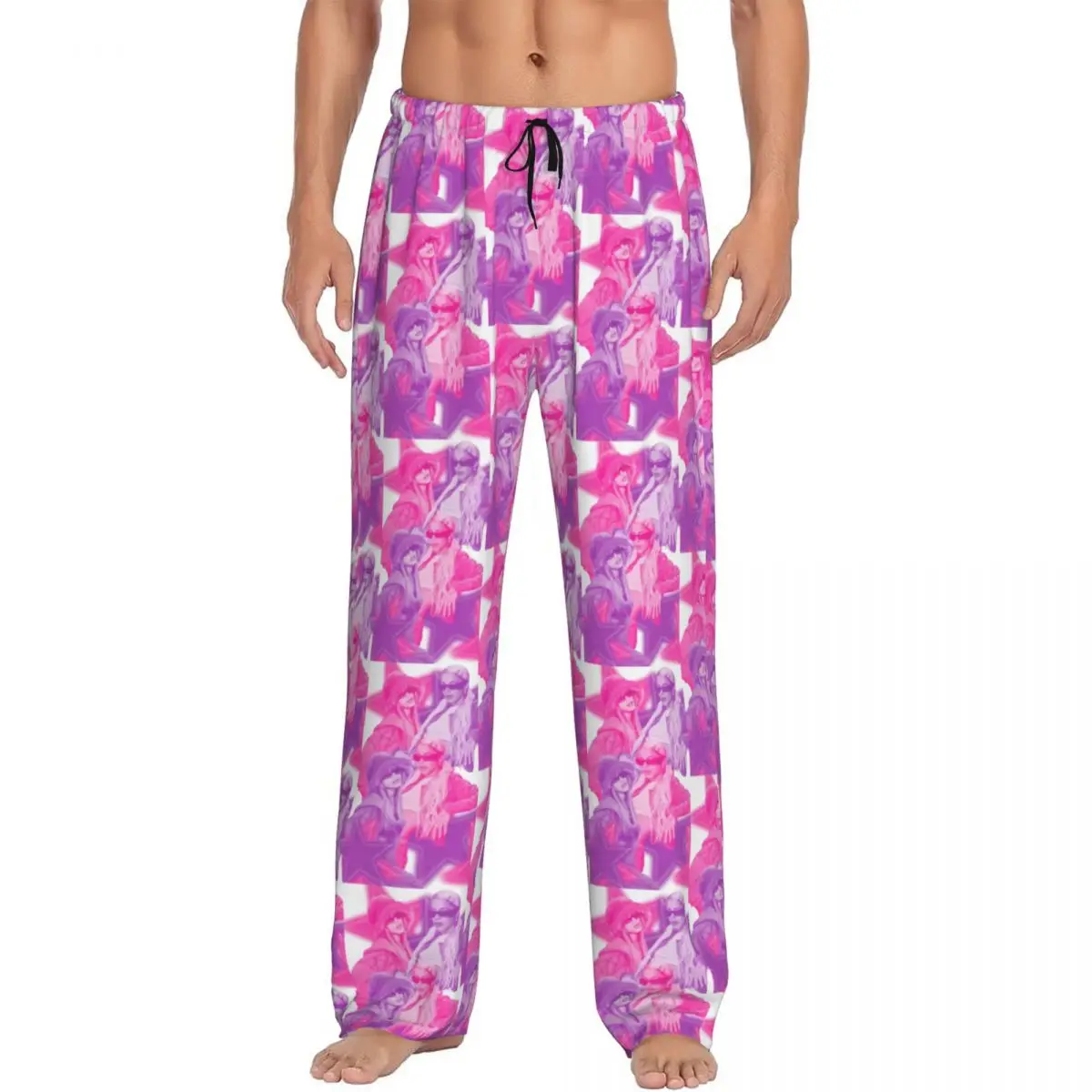 

Мужские пижамные штаны E-Emilia Mernes на заказ, одежда для сна с плакатом Mp3 Singer, эластичные штаны для сна с карманами